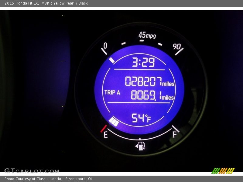 Mystic Yellow Pearl / Black 2015 Honda Fit EX