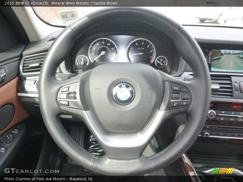 Mineral White Metallic / Saddle Brown 2015 BMW X3 xDrive28i