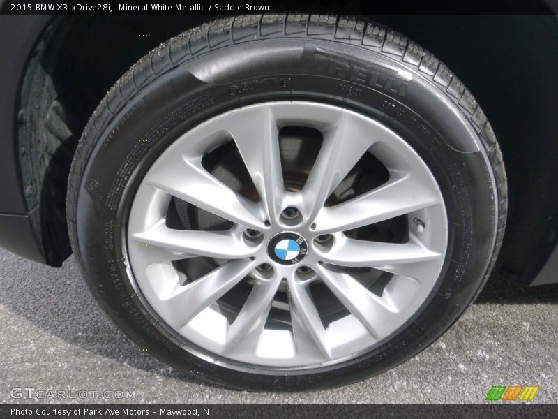 Mineral White Metallic / Saddle Brown 2015 BMW X3 xDrive28i