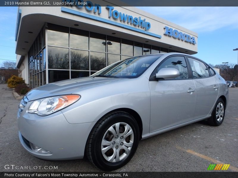 Liquid Silver / Beige 2010 Hyundai Elantra GLS