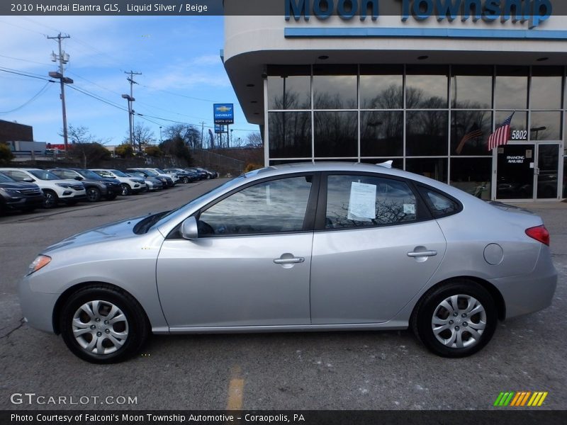 Liquid Silver / Beige 2010 Hyundai Elantra GLS