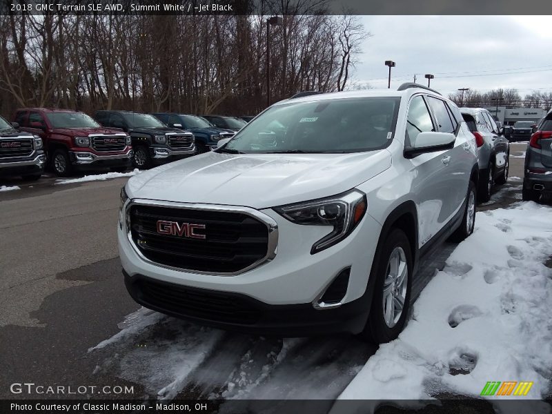 Summit White / ­Jet Black 2018 GMC Terrain SLE AWD