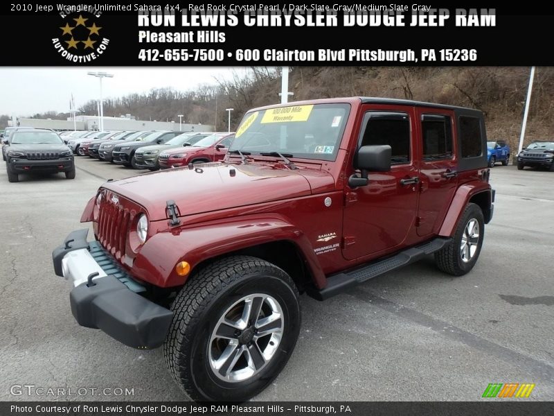 Red Rock Crystal Pearl / Dark Slate Gray/Medium Slate Gray 2010 Jeep Wrangler Unlimited Sahara 4x4