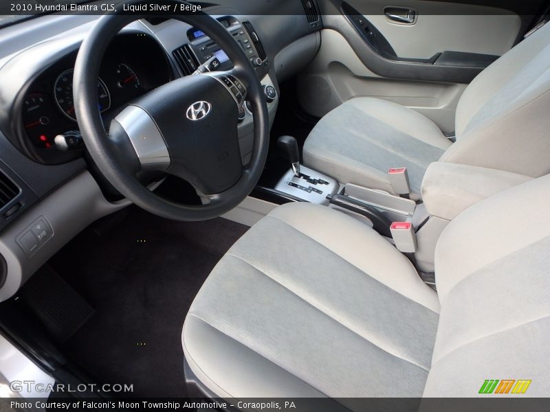 Liquid Silver / Beige 2010 Hyundai Elantra GLS