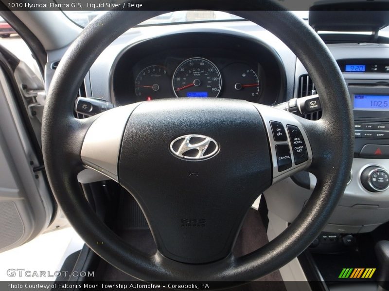 Liquid Silver / Beige 2010 Hyundai Elantra GLS