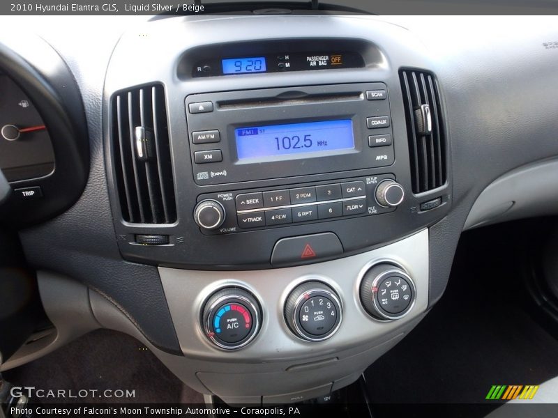 Liquid Silver / Beige 2010 Hyundai Elantra GLS