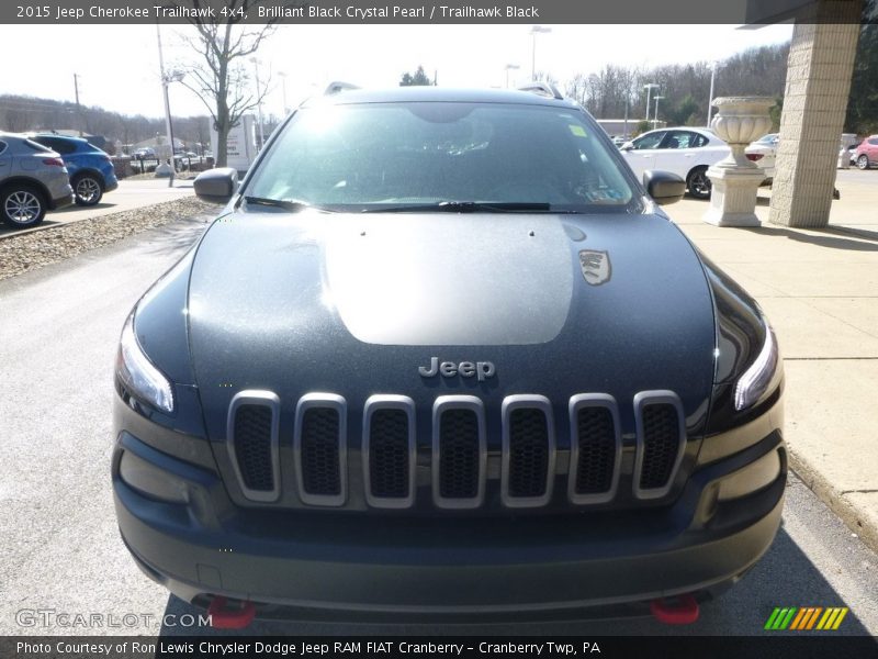 Brilliant Black Crystal Pearl / Trailhawk Black 2015 Jeep Cherokee Trailhawk 4x4