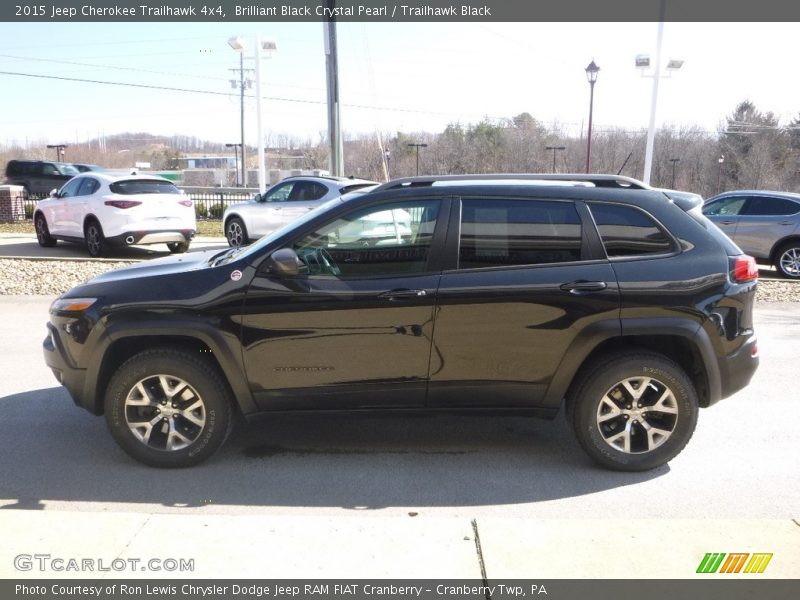 Brilliant Black Crystal Pearl / Trailhawk Black 2015 Jeep Cherokee Trailhawk 4x4