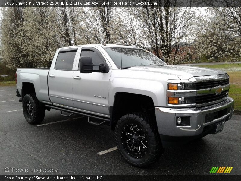 Silver Ice Metallic / Cocoa/Dune 2015 Chevrolet Silverado 2500HD LTZ Crew Cab 4x4