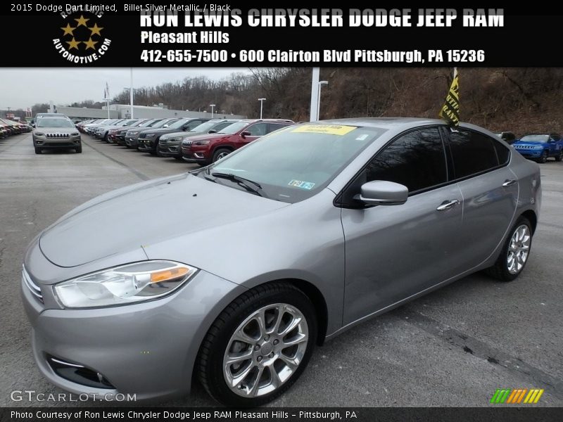 Billet Silver Metallic / Black 2015 Dodge Dart Limited