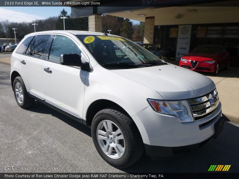 White Suede / Medium Light Stone 2010 Ford Edge SE