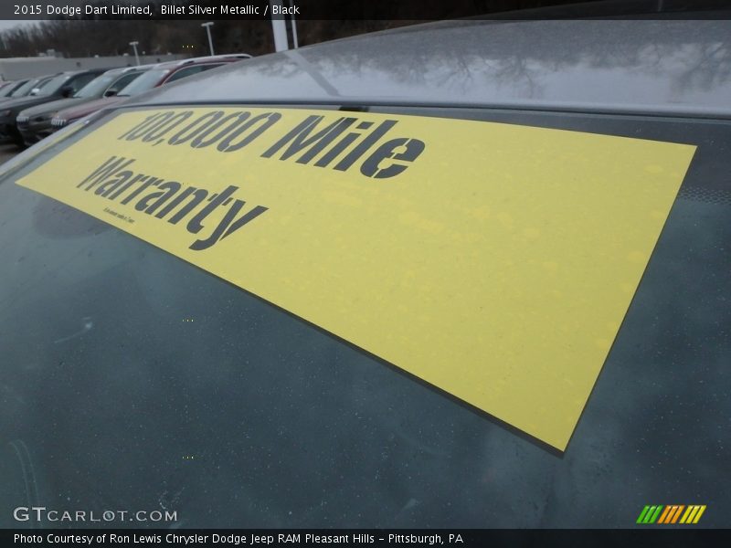 Billet Silver Metallic / Black 2015 Dodge Dart Limited