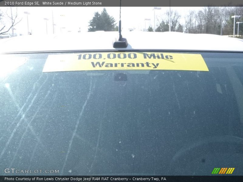 White Suede / Medium Light Stone 2010 Ford Edge SE