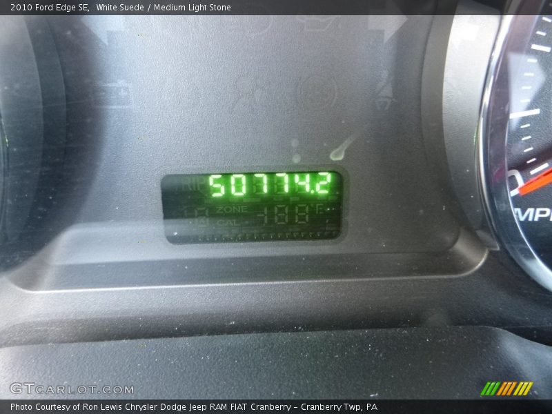 White Suede / Medium Light Stone 2010 Ford Edge SE