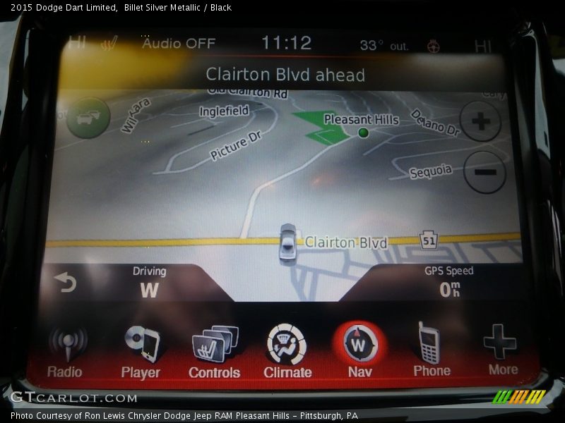 Billet Silver Metallic / Black 2015 Dodge Dart Limited