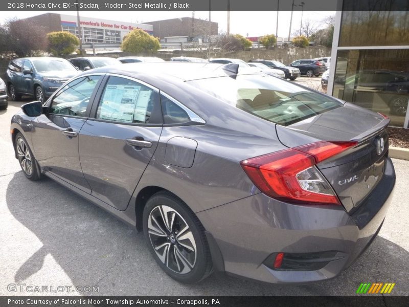 Modern Steel Metallic / Black 2018 Honda Civic EX-T Sedan