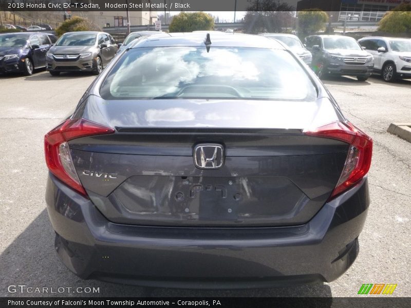 Modern Steel Metallic / Black 2018 Honda Civic EX-T Sedan