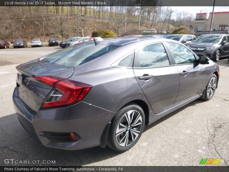 Modern Steel Metallic / Black 2018 Honda Civic EX-T Sedan