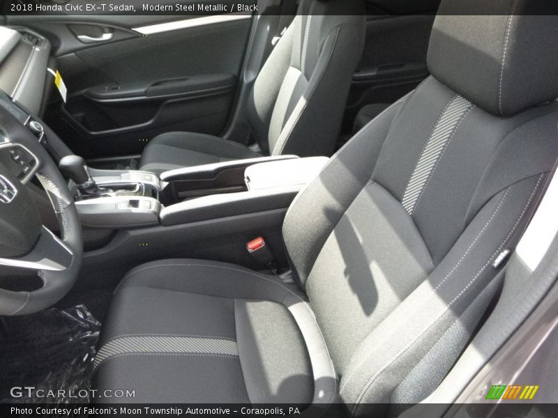 Modern Steel Metallic / Black 2018 Honda Civic EX-T Sedan