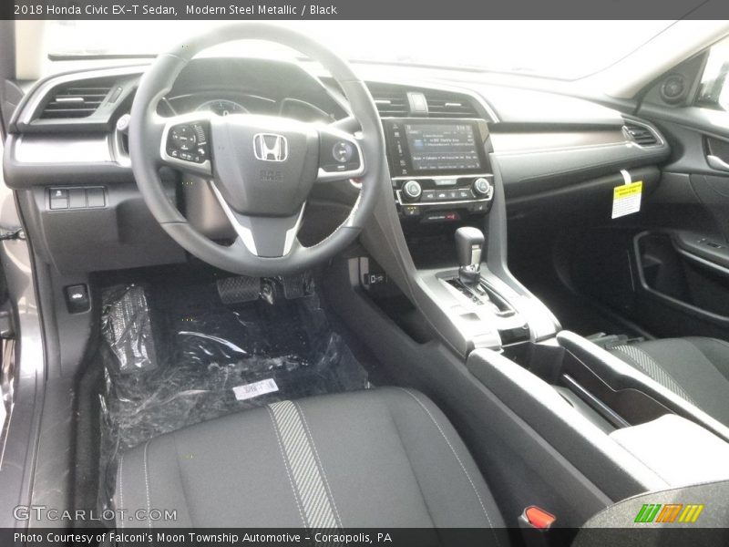 Modern Steel Metallic / Black 2018 Honda Civic EX-T Sedan