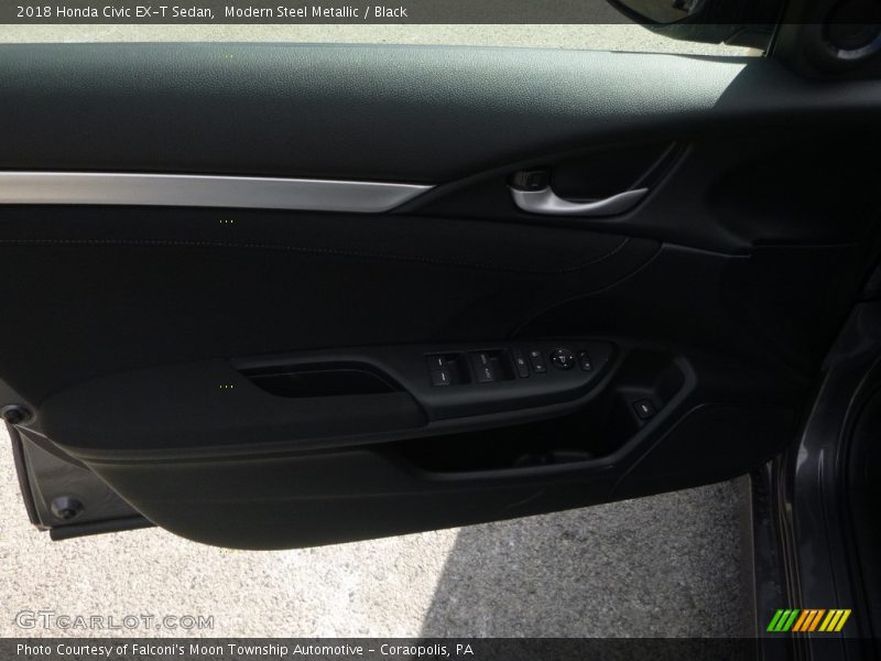 Modern Steel Metallic / Black 2018 Honda Civic EX-T Sedan