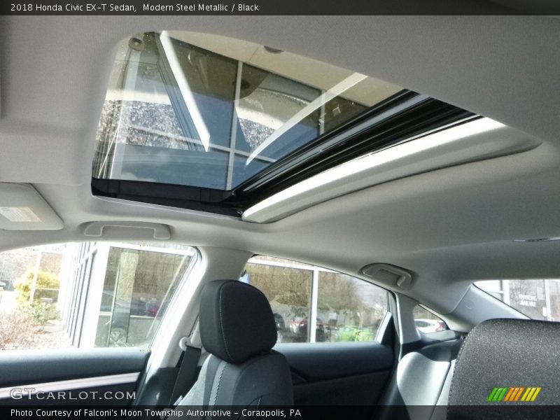 Modern Steel Metallic / Black 2018 Honda Civic EX-T Sedan