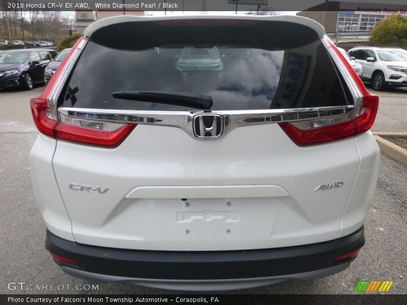 White Diamond Pearl / Black 2018 Honda CR-V EX AWD