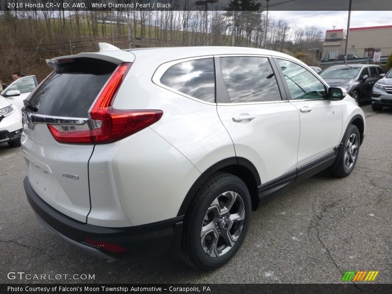 White Diamond Pearl / Black 2018 Honda CR-V EX AWD