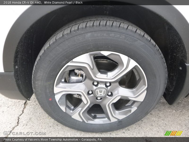 White Diamond Pearl / Black 2018 Honda CR-V EX AWD
