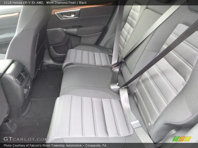 White Diamond Pearl / Black 2018 Honda CR-V EX AWD