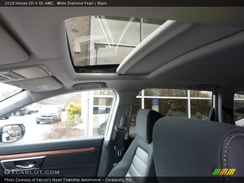 White Diamond Pearl / Black 2018 Honda CR-V EX AWD