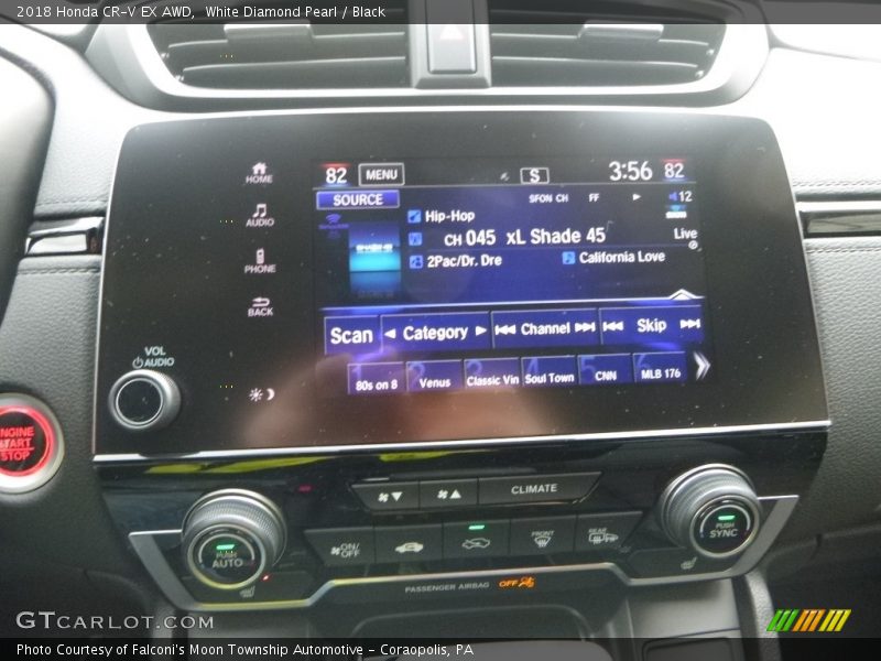 White Diamond Pearl / Black 2018 Honda CR-V EX AWD