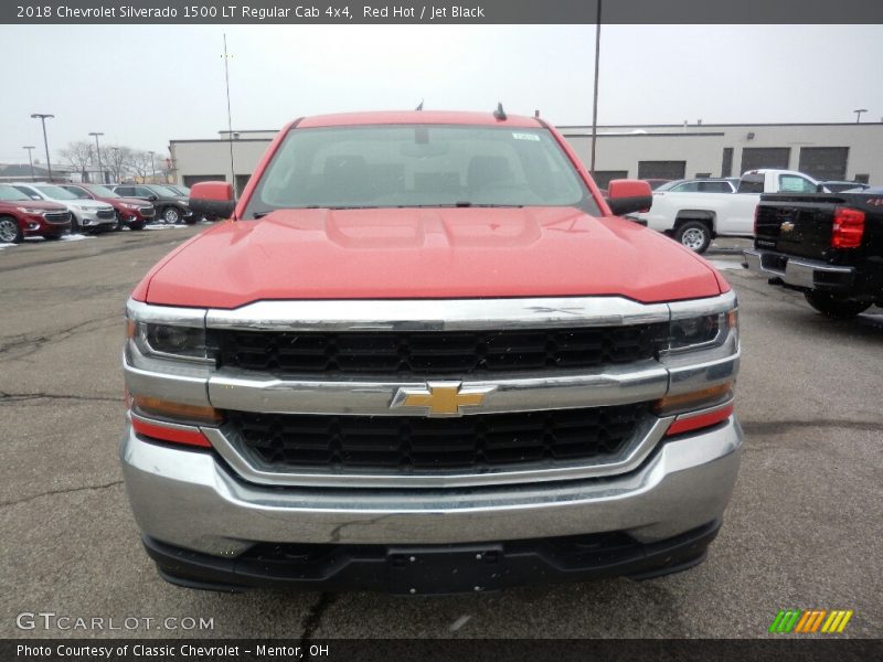 Red Hot / Jet Black 2018 Chevrolet Silverado 1500 LT Regular Cab 4x4