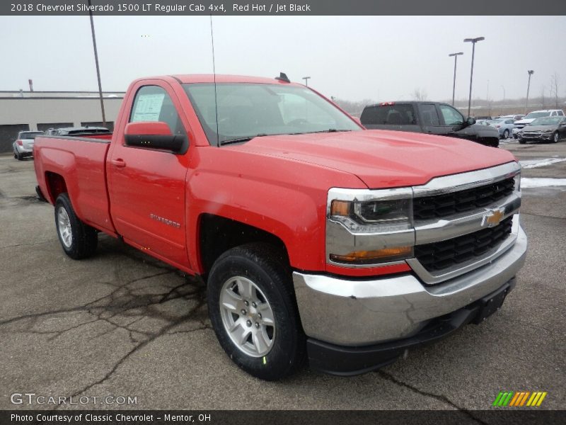 Red Hot / Jet Black 2018 Chevrolet Silverado 1500 LT Regular Cab 4x4