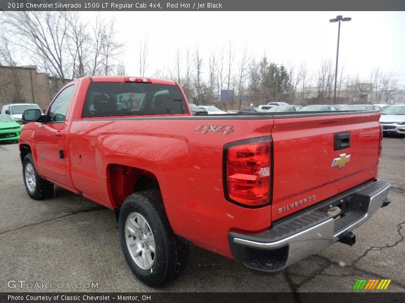 Red Hot / Jet Black 2018 Chevrolet Silverado 1500 LT Regular Cab 4x4