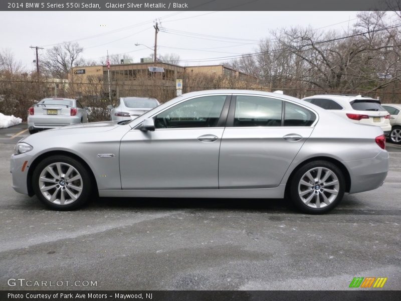 Glacier Silver Metallic / Black 2014 BMW 5 Series 550i Sedan