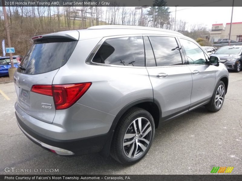 Lunar Silver Metallic / Gray 2018 Honda Pilot Touring AWD