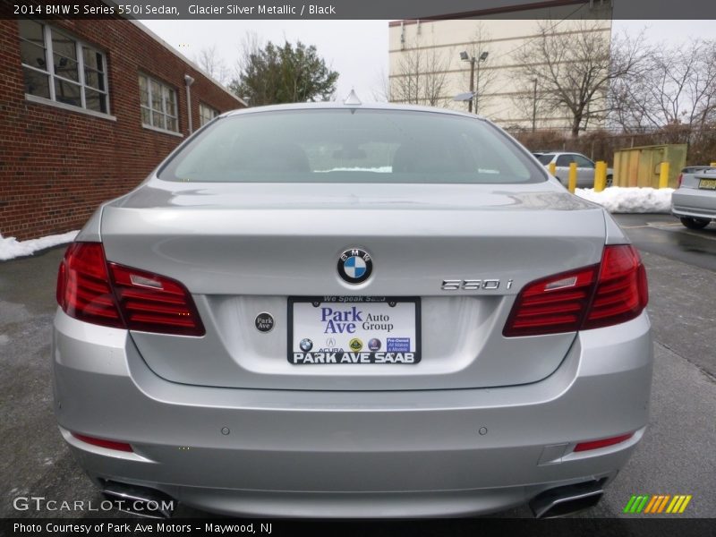 Glacier Silver Metallic / Black 2014 BMW 5 Series 550i Sedan
