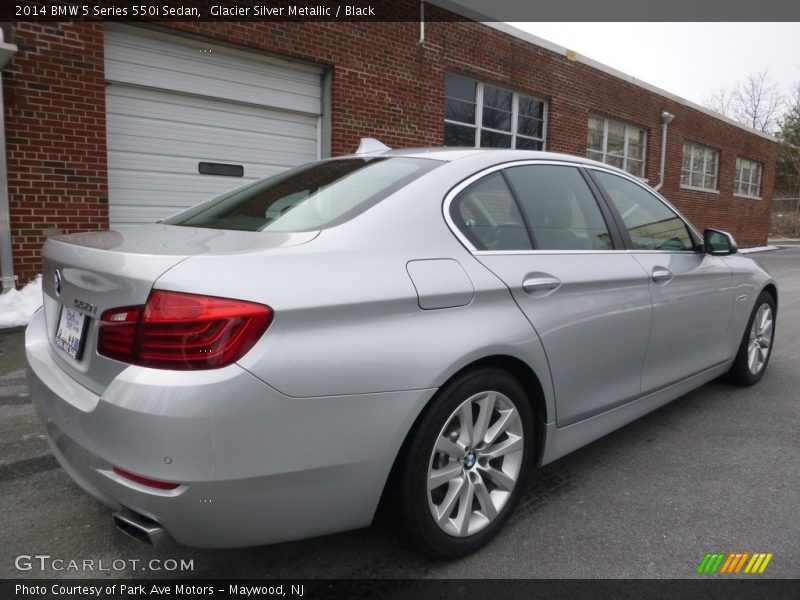 Glacier Silver Metallic / Black 2014 BMW 5 Series 550i Sedan