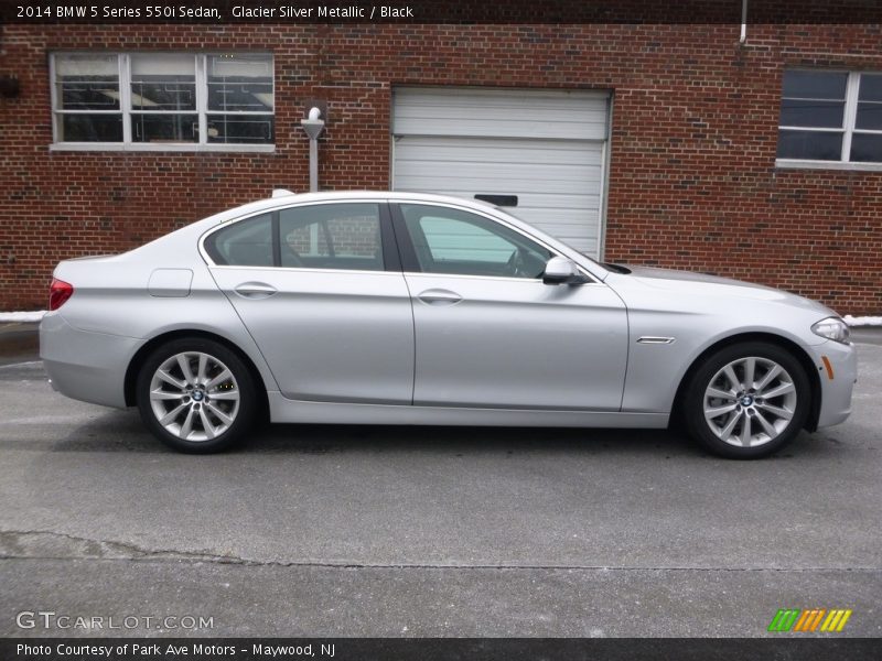 Glacier Silver Metallic / Black 2014 BMW 5 Series 550i Sedan