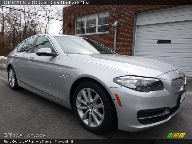 Glacier Silver Metallic / Black 2014 BMW 5 Series 550i Sedan