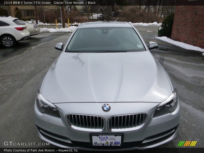 Glacier Silver Metallic / Black 2014 BMW 5 Series 550i Sedan