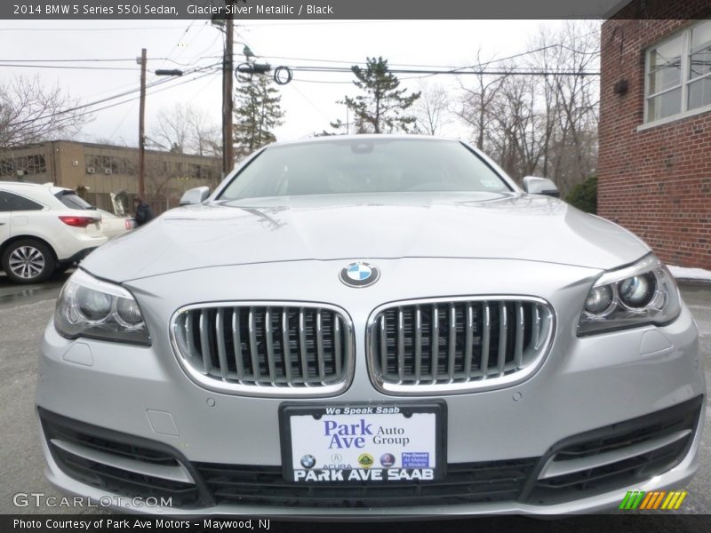 Glacier Silver Metallic / Black 2014 BMW 5 Series 550i Sedan