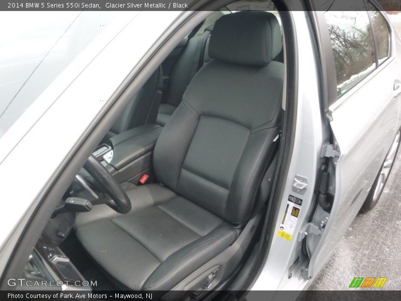 Glacier Silver Metallic / Black 2014 BMW 5 Series 550i Sedan