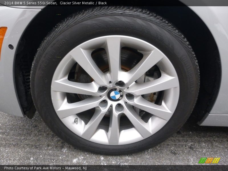 Glacier Silver Metallic / Black 2014 BMW 5 Series 550i Sedan