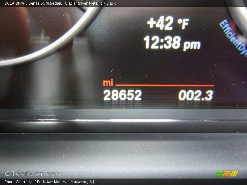 Glacier Silver Metallic / Black 2014 BMW 5 Series 550i Sedan