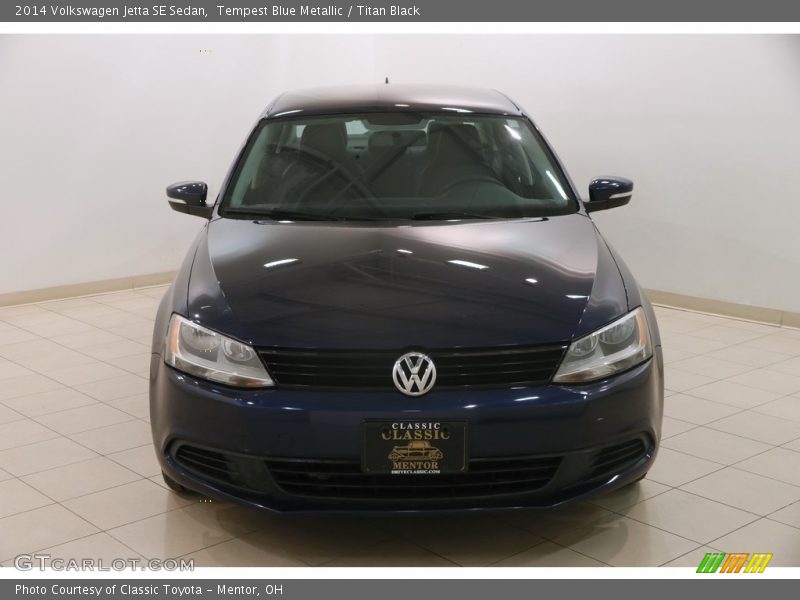 Tempest Blue Metallic / Titan Black 2014 Volkswagen Jetta SE Sedan