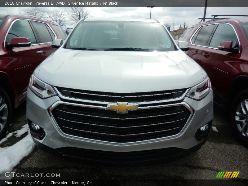 Silver Ice Metallic / Jet Black 2018 Chevrolet Traverse LT AWD