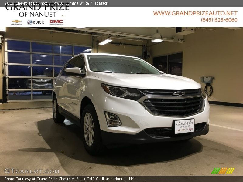Summit White / Jet Black 2018 Chevrolet Equinox LT AWD