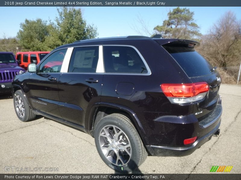 Sangria Metallic / Black/Light Gray 2018 Jeep Grand Cherokee Limited 4x4 Sterling Edition